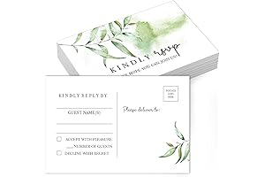 TENTADO 50 Greenery RSVP Postcards