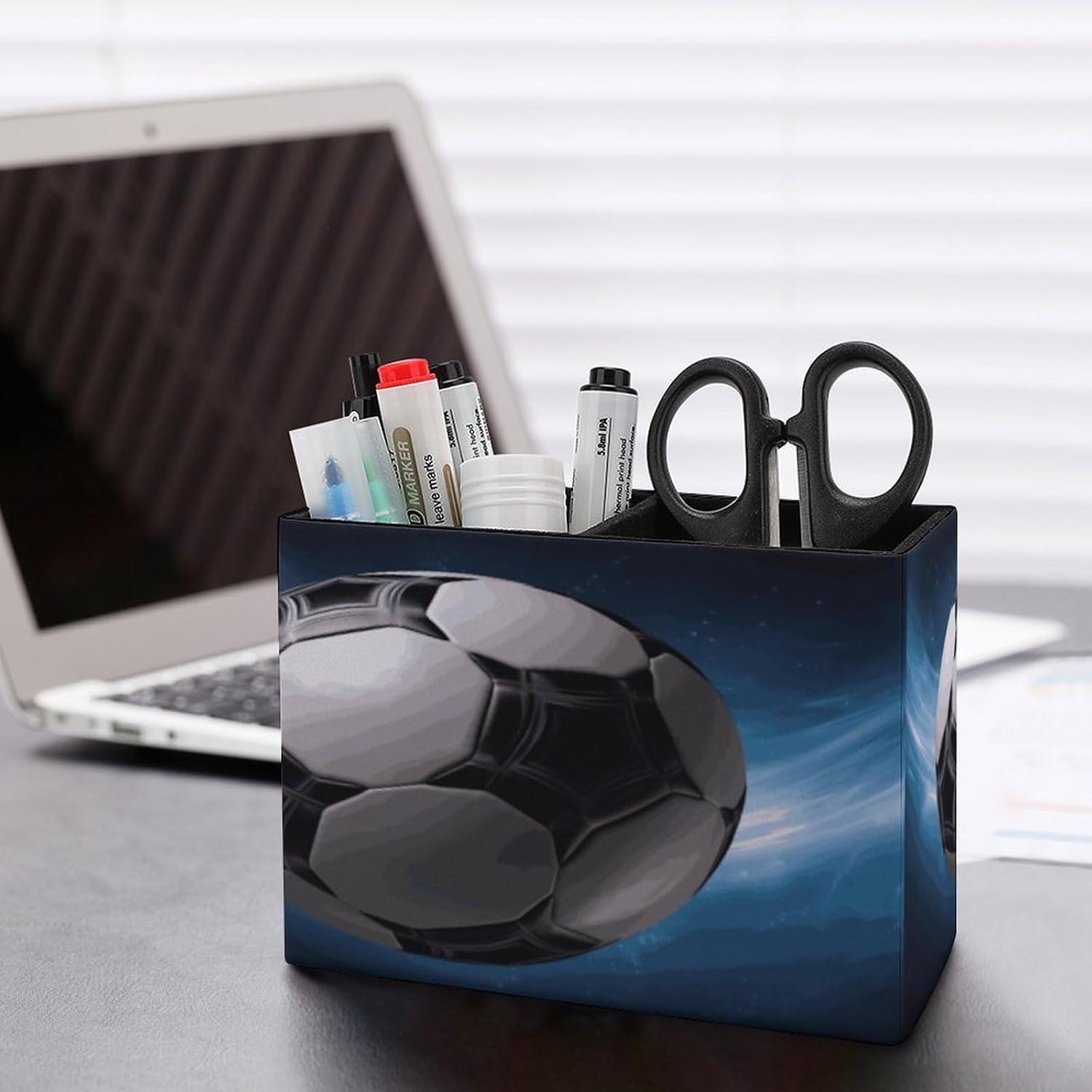 Soccer Ball Pen Holder Desk Organizer for Office Studio image 5