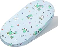 16x32x1.25" Gel Memory Foam Bassinet Mattress Pad for Safety 1st, Delta Slumber, Baby Delight - No-Gap Fit, Washable Cotton Cover