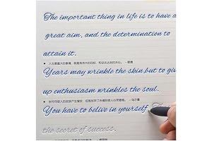 Beautiful Round English Calligraphy Groove Reusable Copybooks