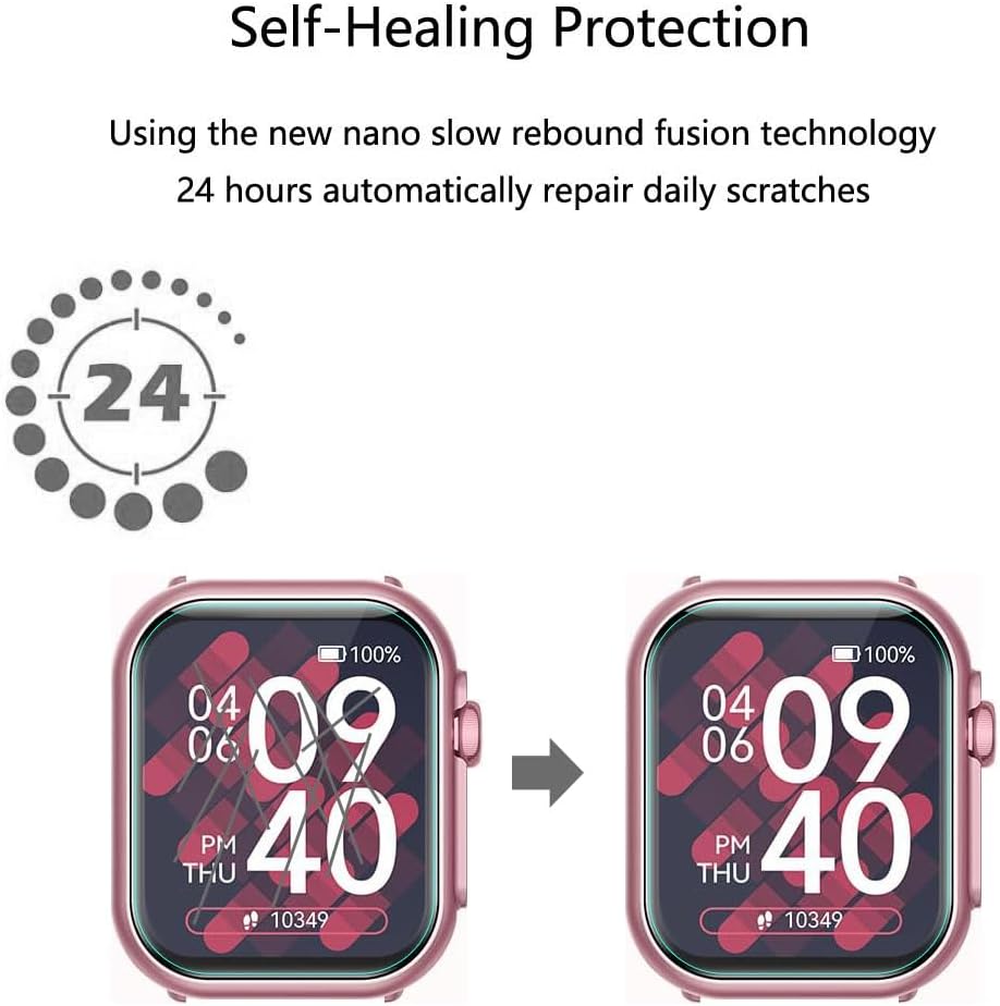 for AKUMAKA Smart Watch G62 Screen Protector 1.83" [3 Pack] HD Clear Soft PET Film [Anti-Fingerprint] [Anti-Scratch] [Bubble Free] Compatible for AKUMAKA G62 Smartwatch Fitness Tracker