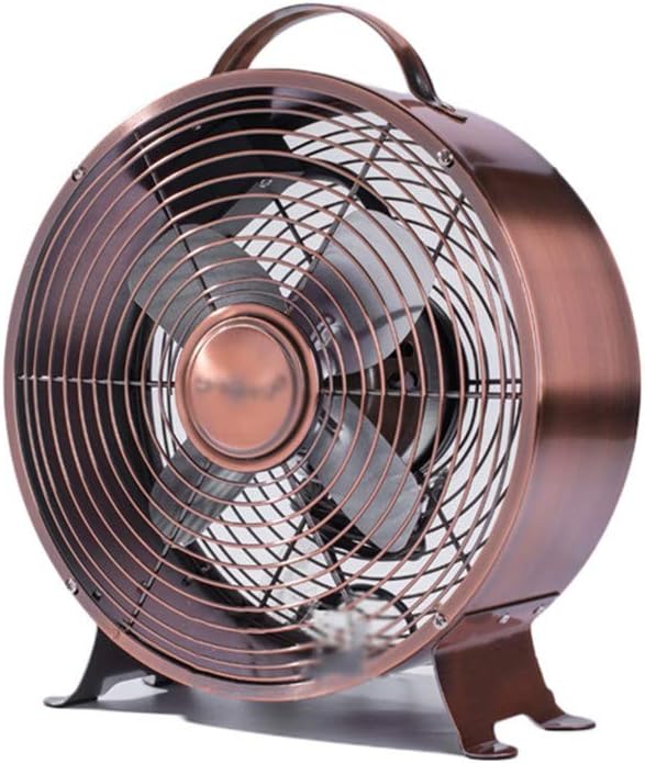 L-Fan Ventilador Industrial, Metal Antiguo Ventilador del Escritorio del hogar Independiente de refrigeración de circulación Ventilador Cafe Personal Fans Retro Ventilador eléctrico