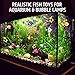 Brewish Artificial Lifelike Plastic Fish for Aquarium Tank Decorations Ornaments | Random Pattern Moving Floating Fishes Toy for Swimming in Bubble Tube Lamp Accessories – 12 Pieces Set