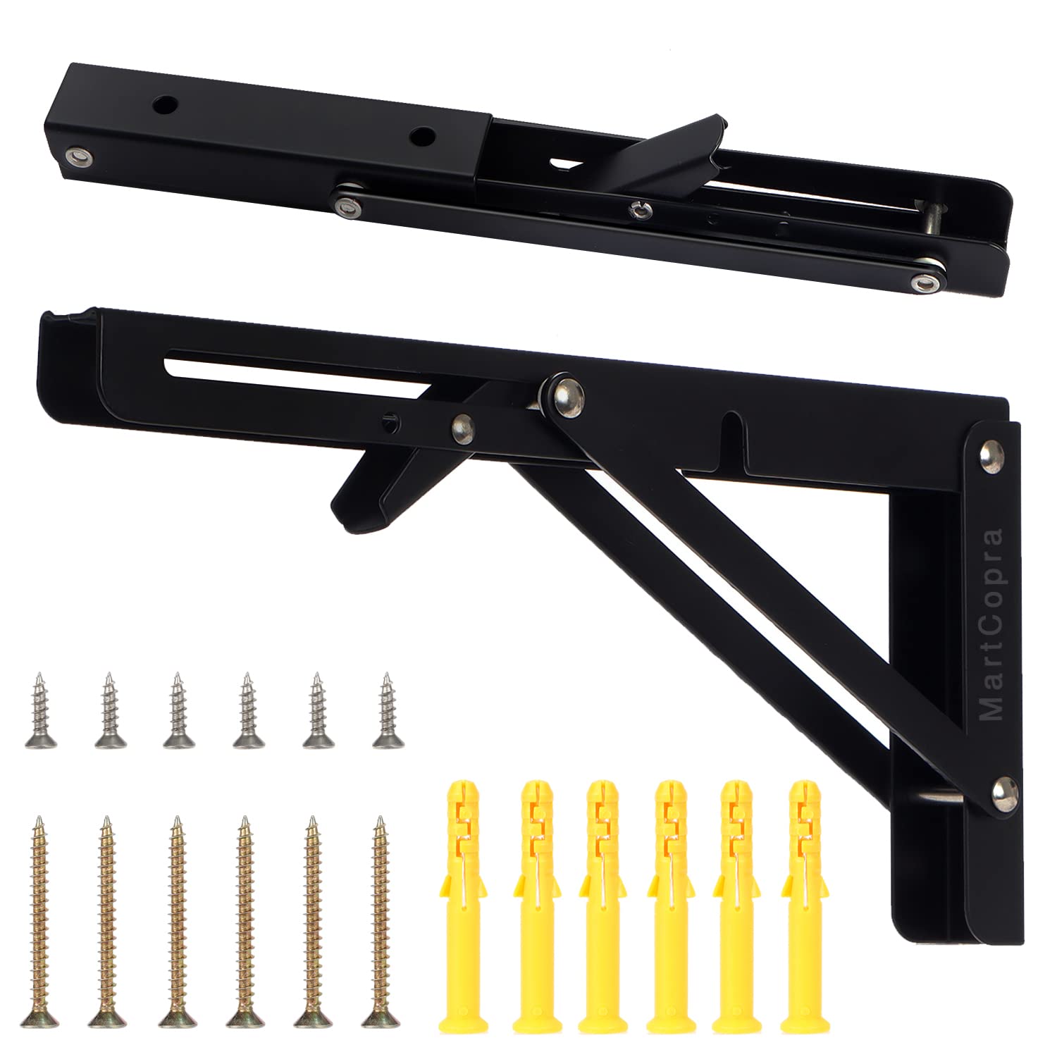 Buy Folding Shelf Brackets Heavy Duty Floating Shelves Hardware x2