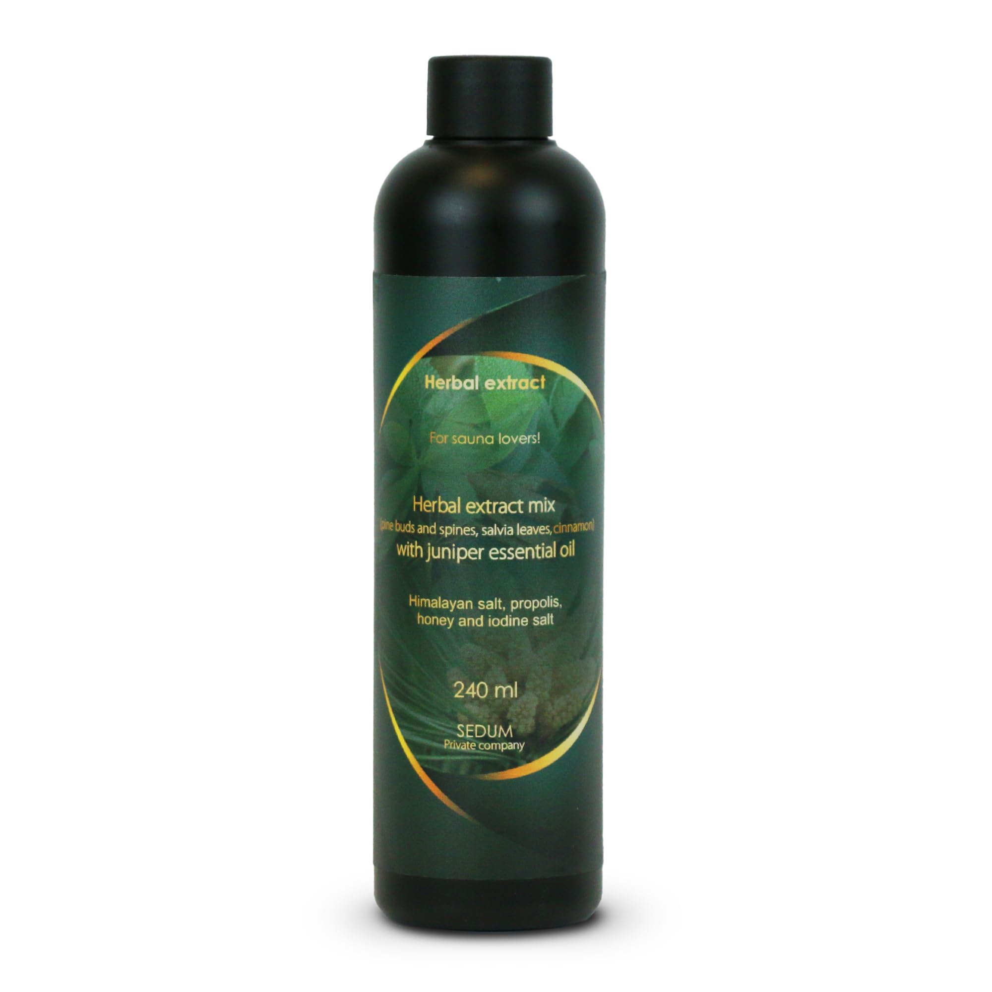 Extrait de fines huiles essentielles aux herbes naturelles Sedum pour sauna - Infusion de sauna avec Pour les amateurs de sauna! Mélange d'extraits d'herbes avec huile essentielle de genièvre - 240ml