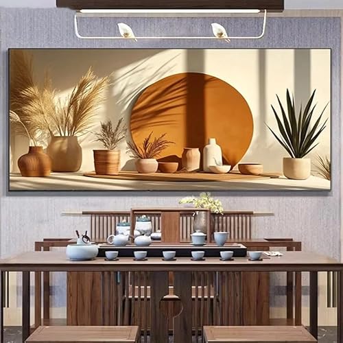 SDVIB Large Earthy Still Life Canvas Artworks Abstract Canvas Wall Art Prints for Living Room and Bedroom Decortions(80x160cm/ Frameless)