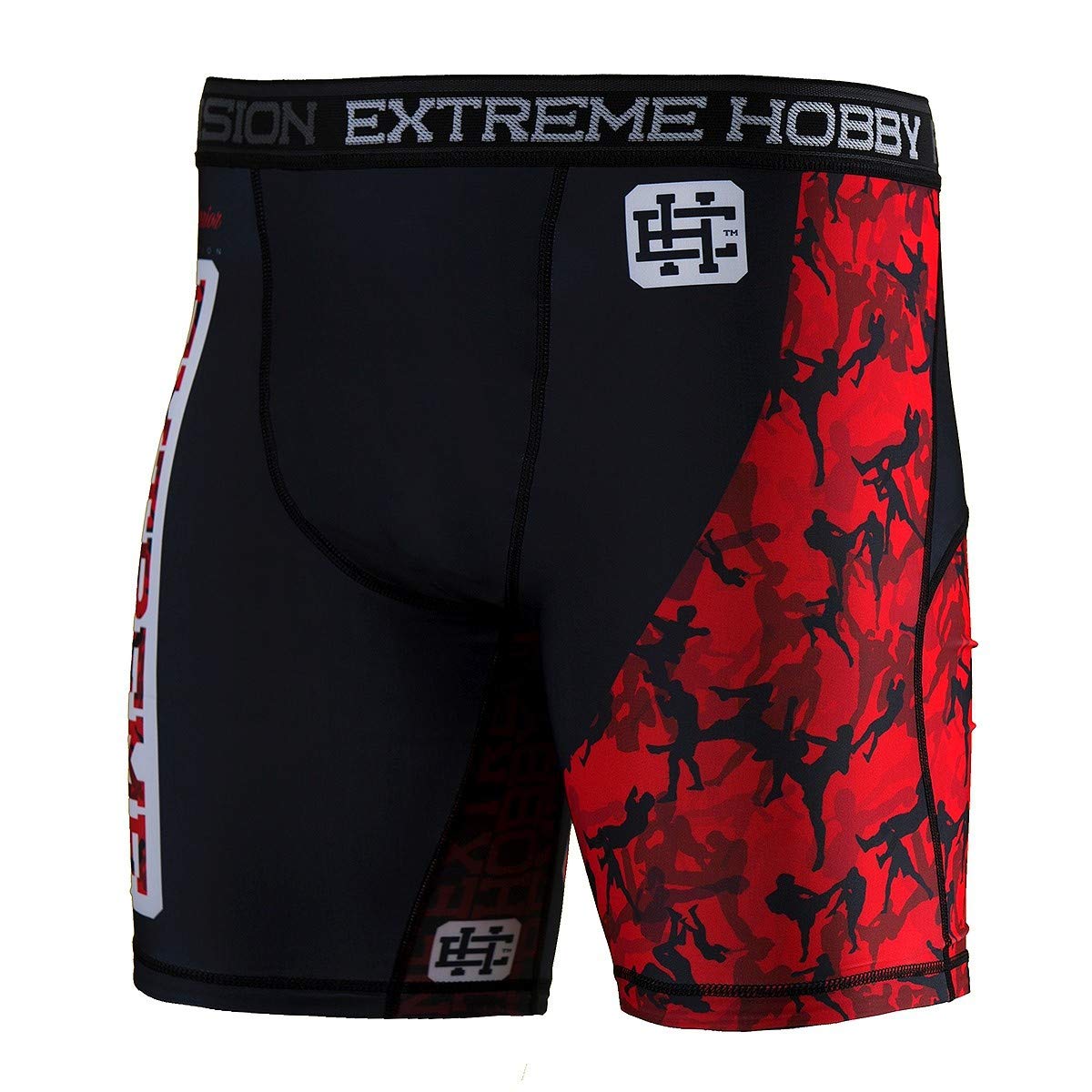 Vale Tudo krótkie spodnie RED Warrior, spodenki kompresyjne, męskie legginsy do biegania i treningu, majtki szybkoschnące, oddychające, bielizna sportowa