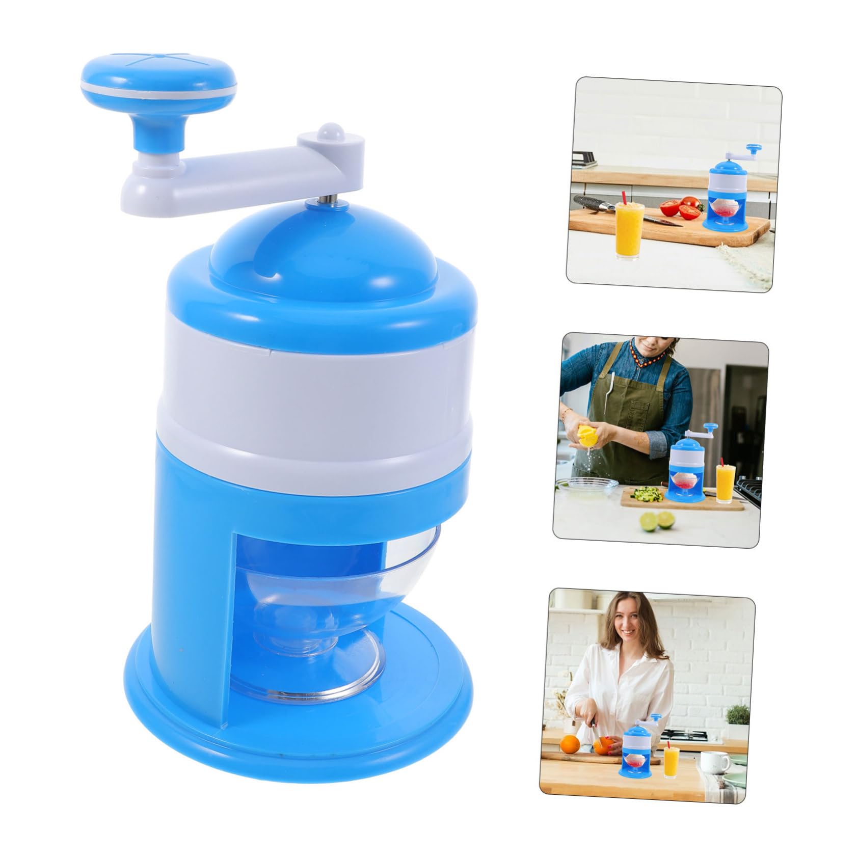 FUNOMOCYA Manual Ice Crushing Machine Portable Shaved Ice Crusher for Ice Cream Maker