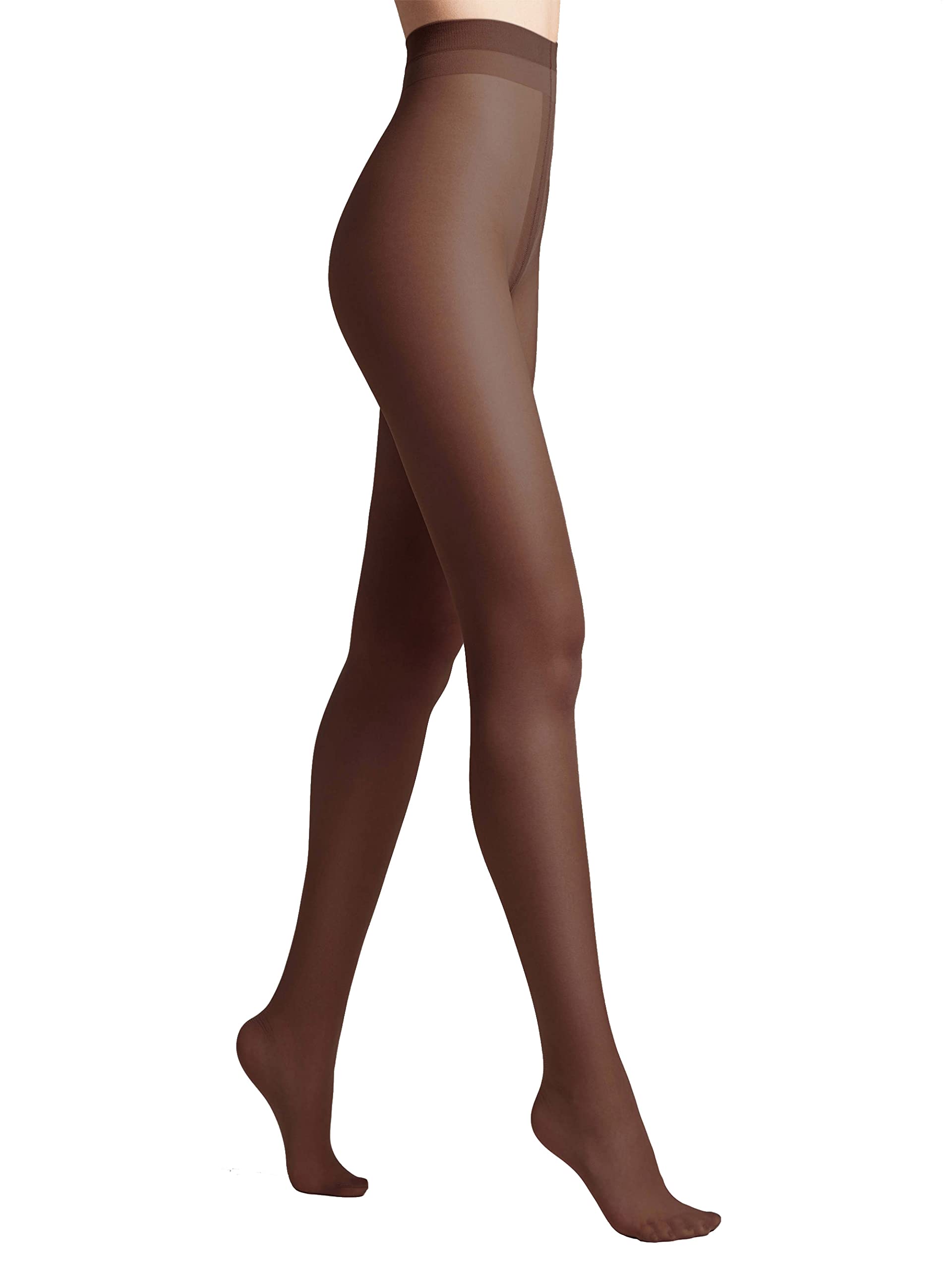 Conte Elegant Women's Brown Conte Soft Silky Semi-Opaque Pantyhose Tights - Prestige, 70 Denier, Medium