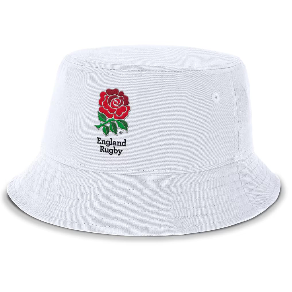 Official England RFU Rugby Unisex Bucket Hat – England Rugby Hat, Classic Fan Bucket Hat, Whit Sun Hat
