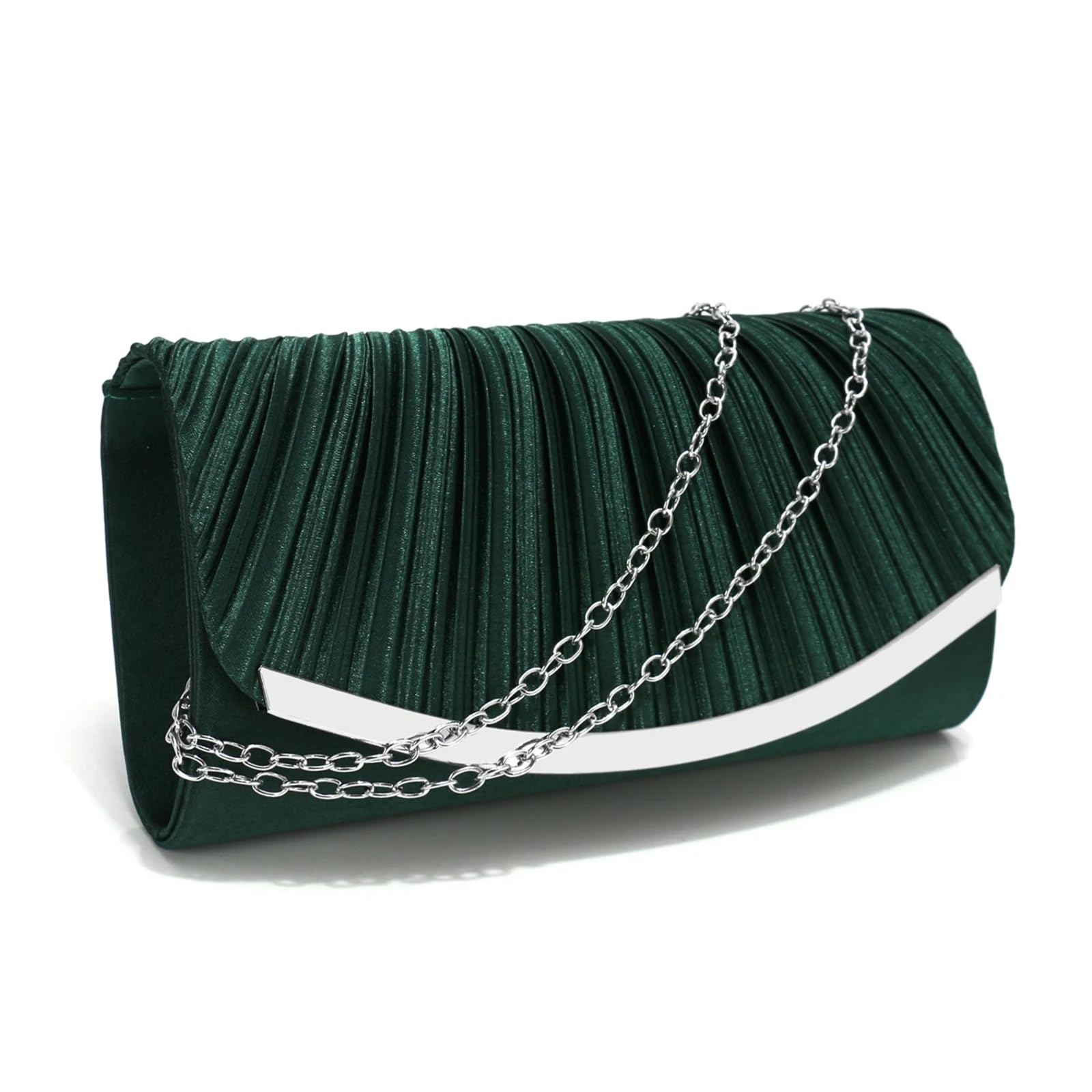 Bolso Mano Mujer Bolso de mano tipo sobre for noche, fiesta, boda, monedero plisado