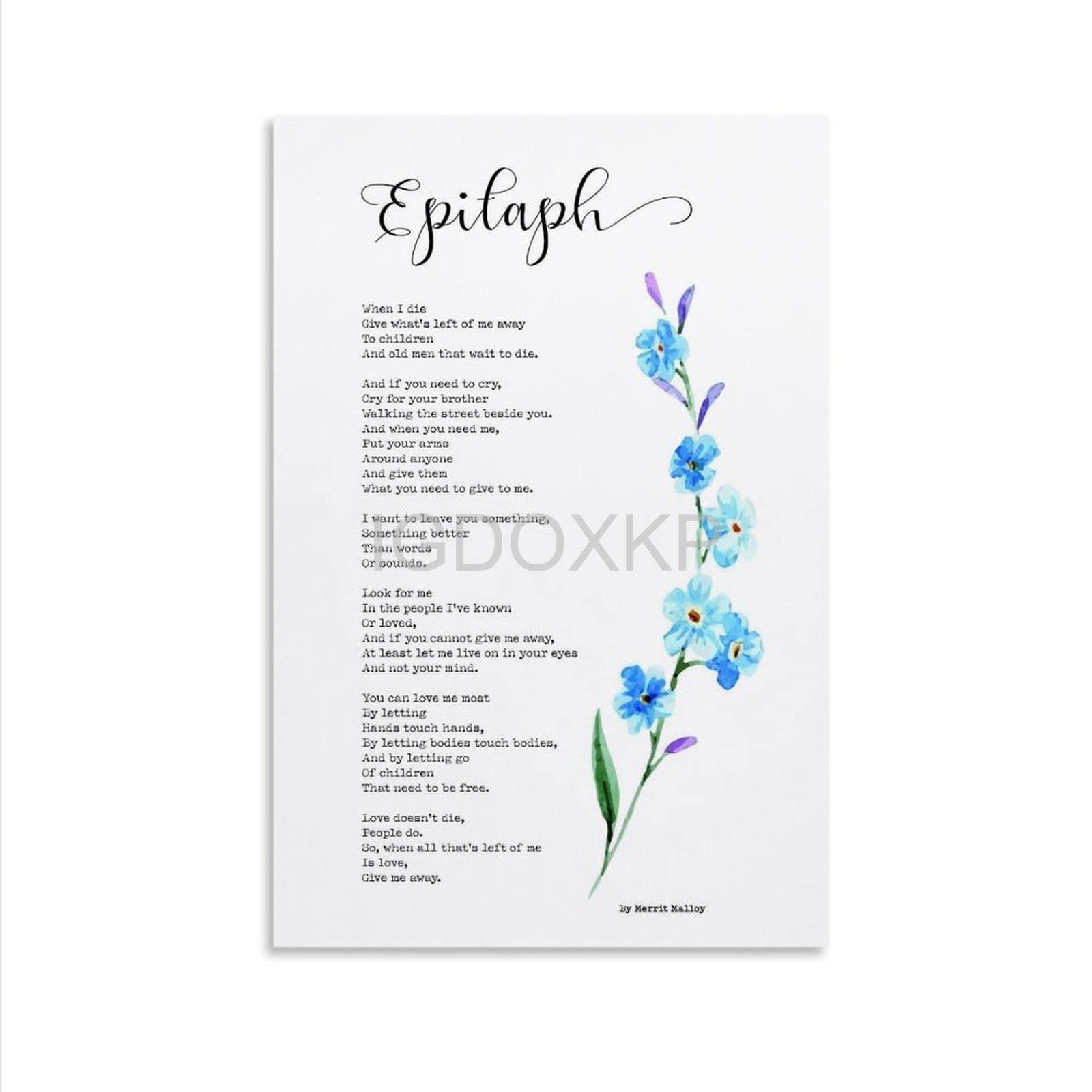 BRKENT Merritt Malloy's Epitaph Poem When I Die Poster Poem About Death, Take Me Away Poster Canvas Painting Wall Art Poster for Bedroom Living Room Decor 08x12inch(20x30cm) Unframe-Style : Amazon.ca: Home brkent-merritt-malloy-s-epitaph-poem-when-i-die-poster-poem-about-death-take-me-away-poster-canvas-painting-wall-art-poster-for-bedroom-living-room-decor-08x12inch-20x30cm-unframe-style-amazon-ca-home