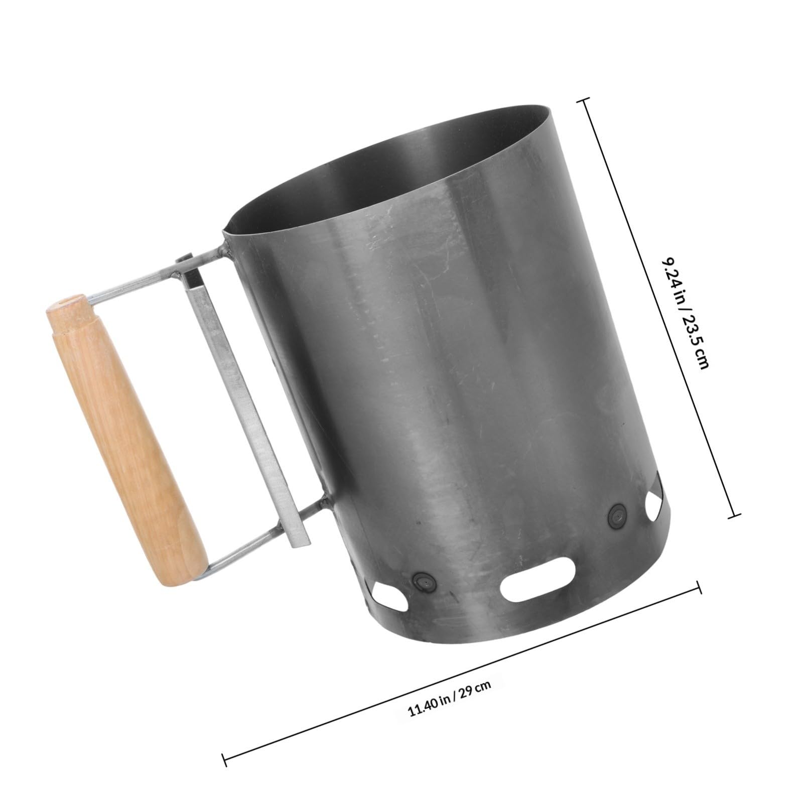 Grillkohle Anzündkamin Weiß aus Eisen für Effiziente Zündung | Outdoor Aktivitäten und Camping, Leicht zu Tragen, Kaminzubehör für Feuerschalen