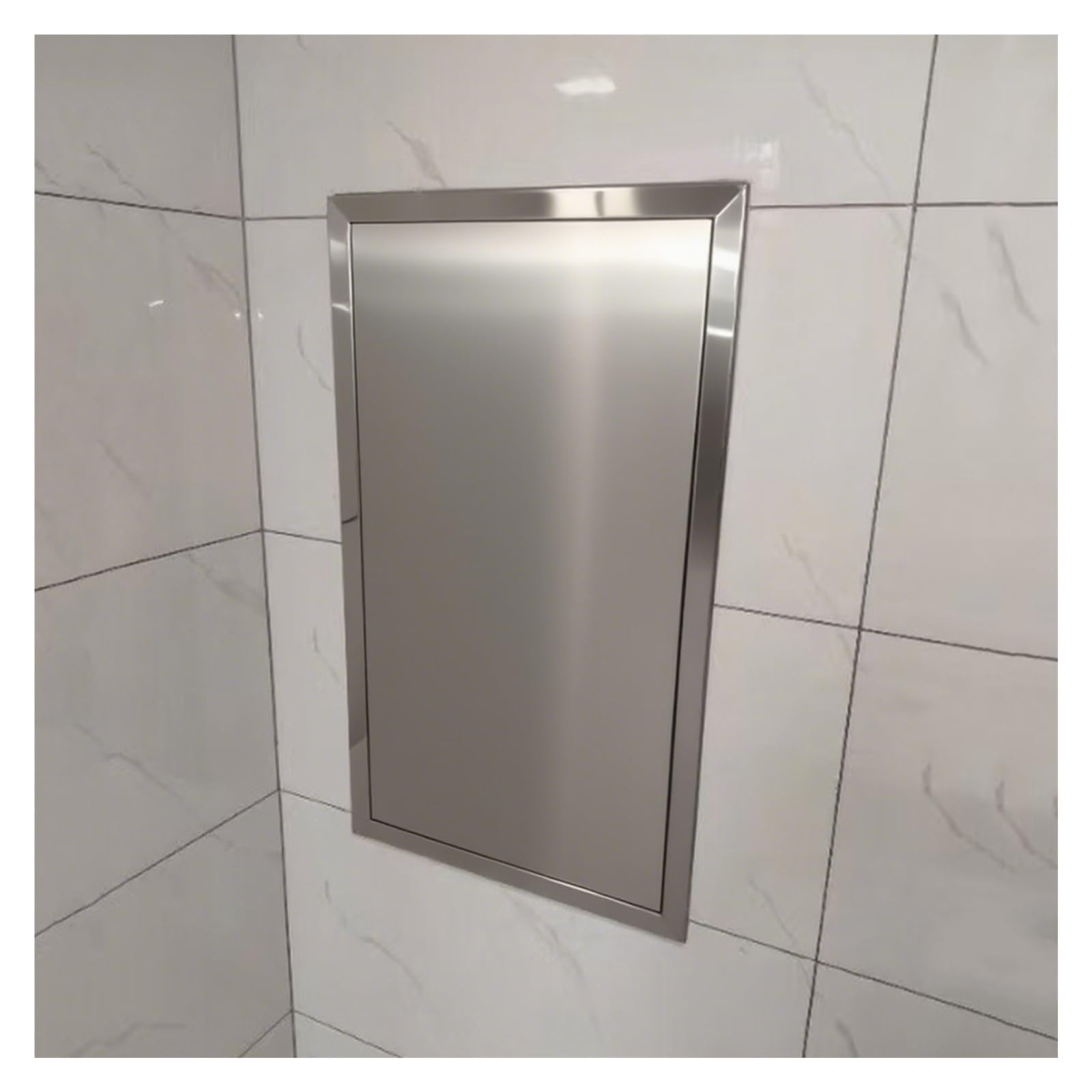 Trampilla Pladur Panel de acceso de acero inoxidable cepillado de 6 x 6 pulgadas, montaje universal empotrado para paneles de yeso, plomería y electricidad, color plateado.(15x25cm(6x10in))