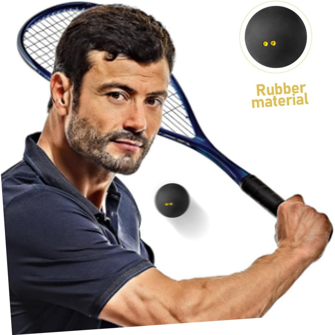 2pcs Professional Squash Balls Double Yellow Dot Slow Speed for Training and Competition Mini Portable Racket Ball for Reaction and Hand-Eye Coordination Improvement