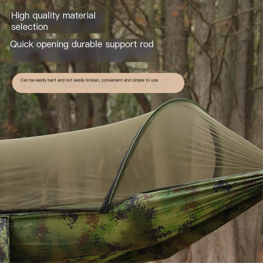 Mosquitera para Exteriores, Hamaca De Campamento con Red Poste Apertura Rápida Multicolor 260x140cm