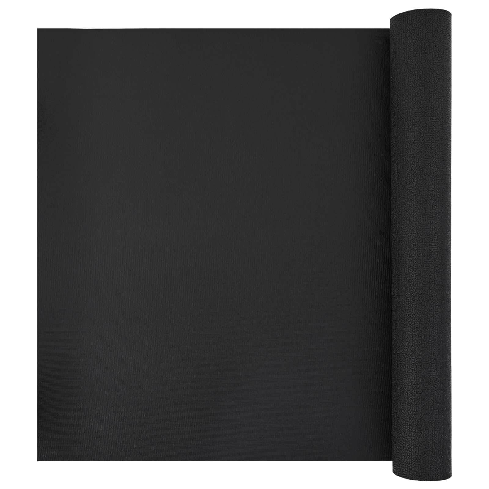 Sport Schutzmatte aus hochdichtem PVC 150 x 75 x 0,6 cm Schwarz rutschfeste Fitnessmatte für Heimtrainer Laufband Crosstrainer mit Geräusch- und Kratzschutz für Gym und Homegym