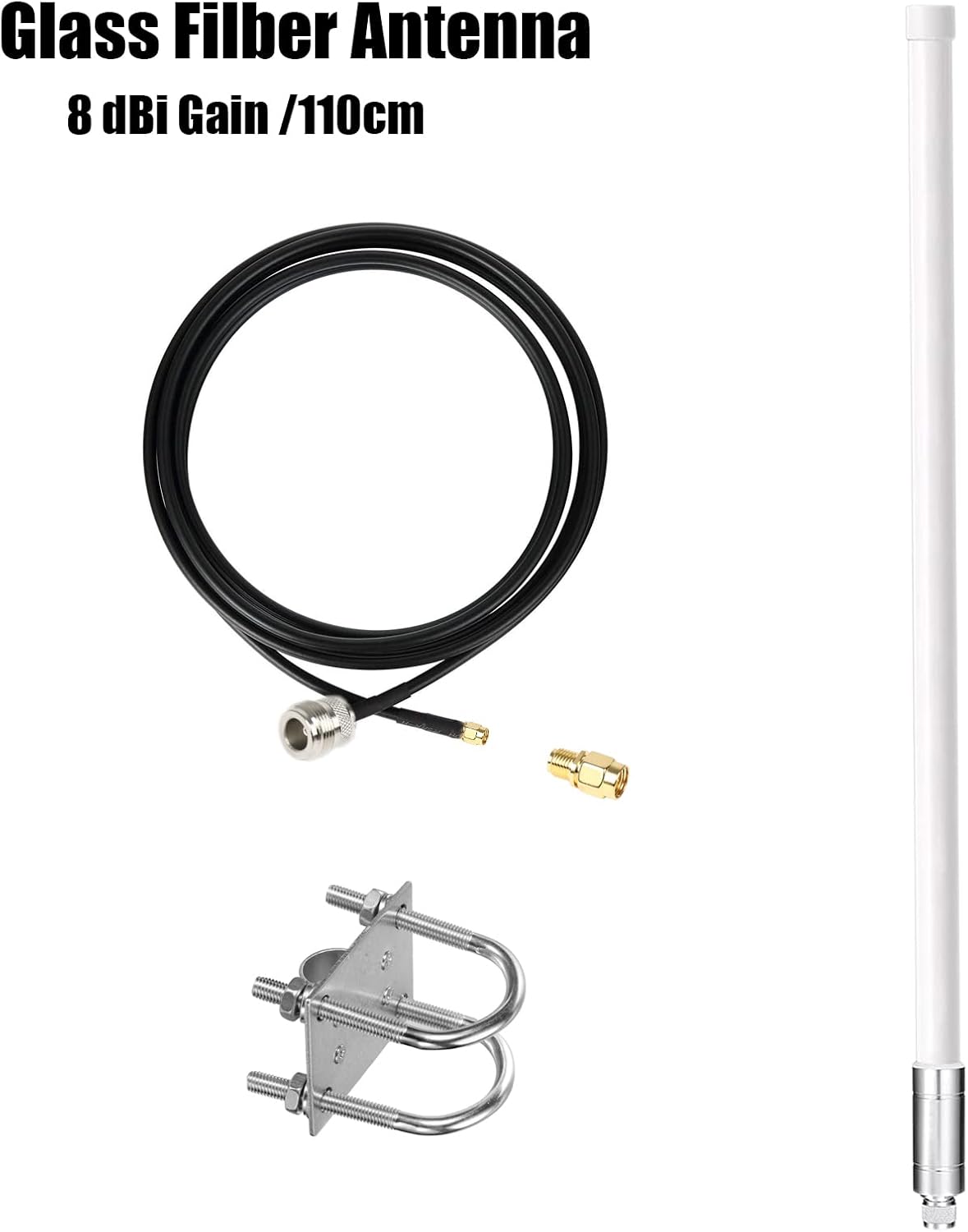 Antena de fibra de vidrio 868 MHz 8dBi RAK, antena de 110 cm ...