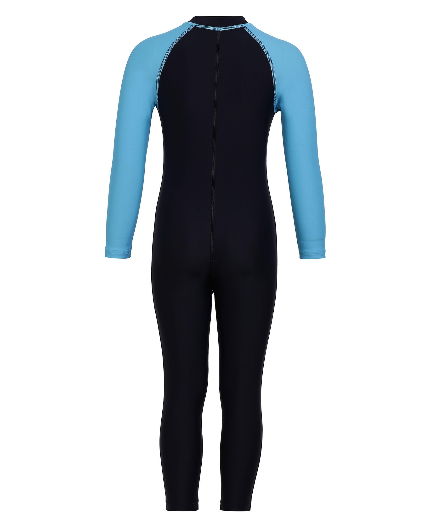 Speedo Tots Unisex Endurance 10 High Chlorine Resistant UPF 40+ Sun Protection All in One Suit for Boys and Girls - True Navy & Picton Blue 2