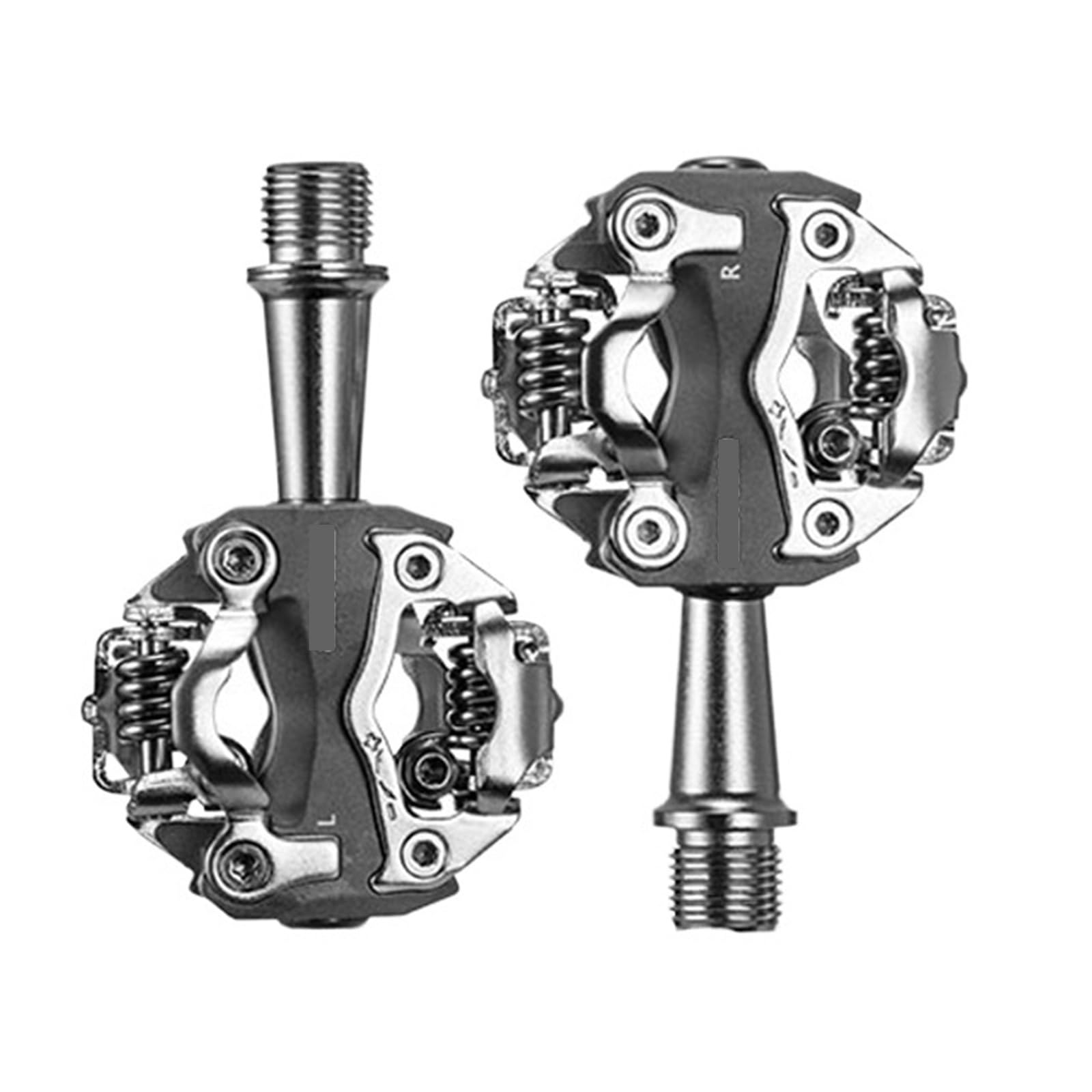 Compatible con Pedales MTB automáticos ZERAY SPD | Cuerpo de aleación, eje de Cr-Mo, tensión ajustable, incluye tacos, de doble cara