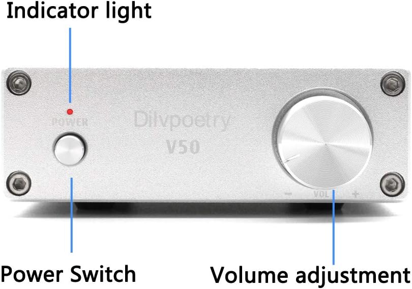 60% оƒƒ Dіѕсоunt Dilvpoetry V50 HiFi Stereo Amp TPA3116D2 2 Channel Stereo Audio Amplifier 50W x 50W Mini Integrated Amp(Silver)