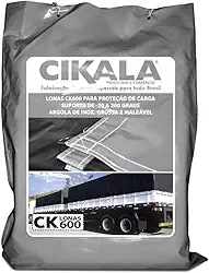 Lona para Caminhão 2x2 M Cinza CK600 Micras em PVC Emborrachado – Impermeável, Meia Argola Resistência e Segurança para Grandes Cargas