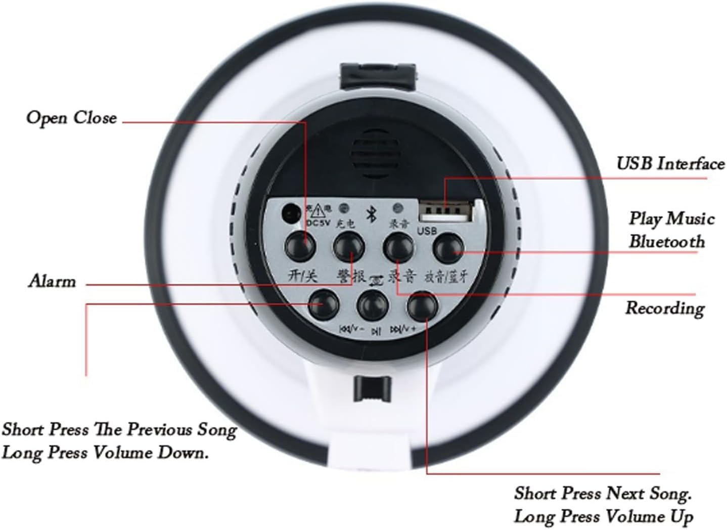 Megáfonos de Mano Modernos con Sirena incorporada, Altavoz megáfono con grabadora de Voz, Altavoz megáfono for Exteriores de 15w,Megáfono