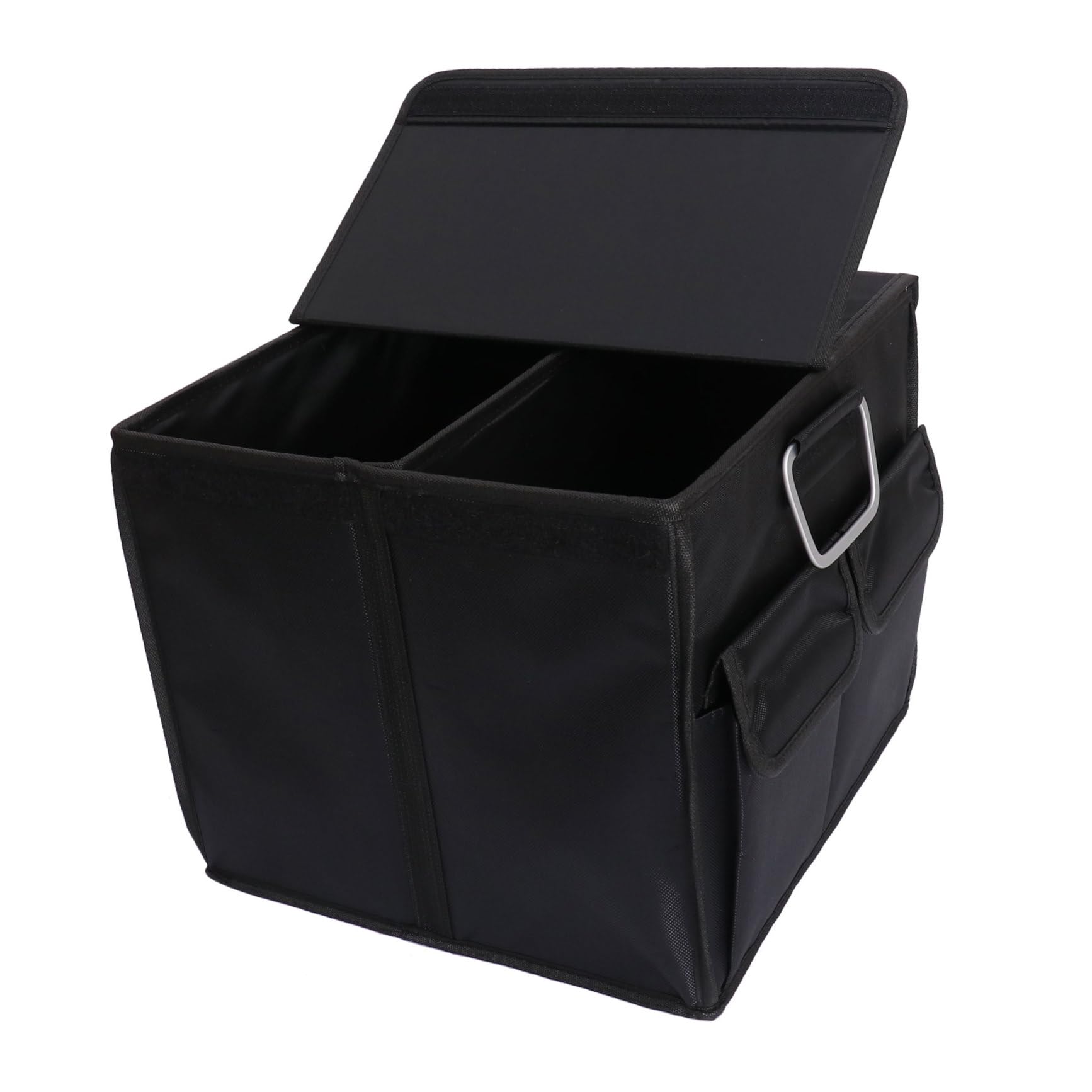Boîte de rangement coffre pliable SOLUSTRE avec pochettes et poignées