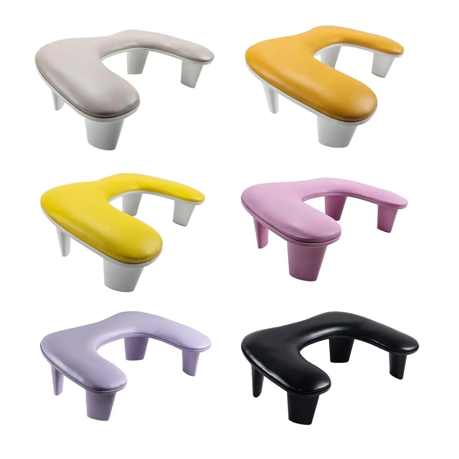 Cuscino poggiabraccia per manicure, U Shape Nail Arm Rest Stand Multicolor(Pink)