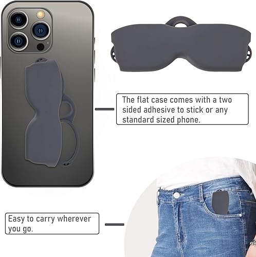 Miniatura 9 de REAVEE Lentes de lectura ultra delgados sin brazos para hombres y mujeres, lectores pequeños y planos, tamaño de bolsillo compacto con soporte