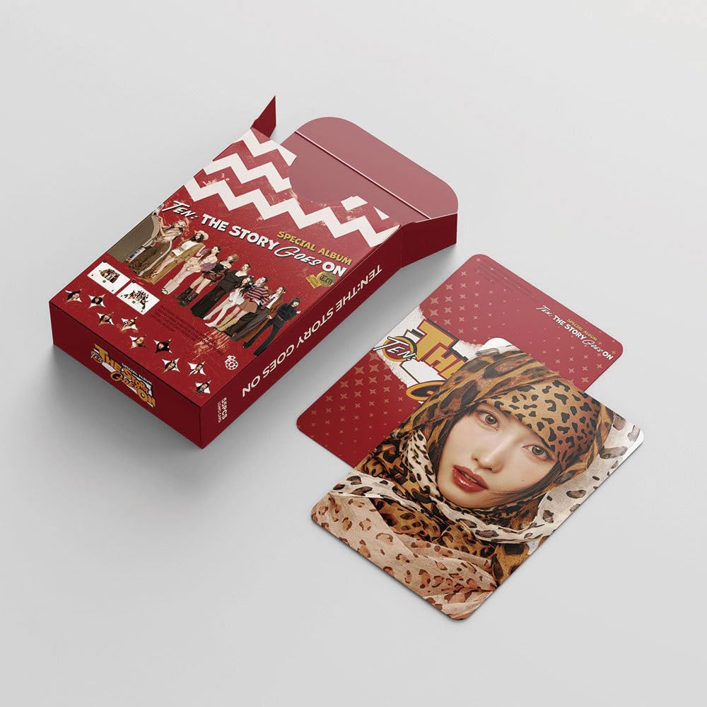 Twice Photocards 2025 - Tarjetas de Lomo, tarjetas dobles para regalo y colección de fans (55 unidades, rojo)