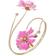 Colorful Flower Arm Cuff Bracelet Adjustable Summer Beach Flower Arm Bracelet for Women