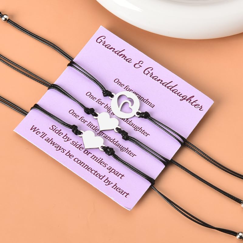 Image of YangQian Mothers Day Gifts for Women Mom Grandma Aunt and Niece Bracelet Gift Matching Bracelets Set for 2 /3 Mother Daughter Bracelet