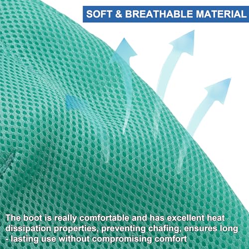 Image of LEAFOREST Horse Fly Boots Set of 4 - Non Slip Leg Protection for Donkey Mini Pony Draft, Breathable Mesh Fly Boots for Pasture & Barn Use Green Pony