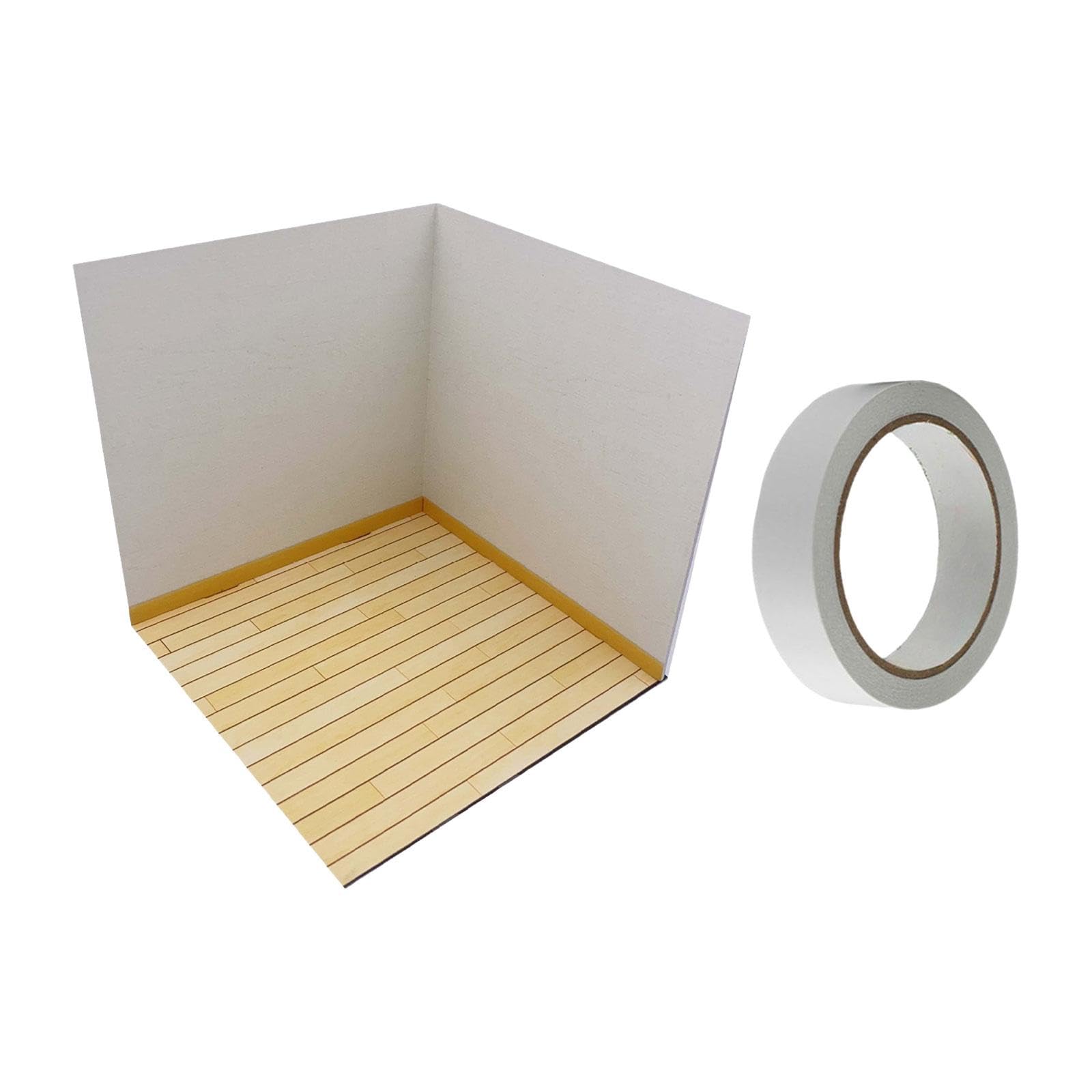 Generic 1/12 Scale Showcase Backdrop Layout Collection Diorama Organizer Display Background for Action Figures Vehicle Scene Toy , Interior, Small