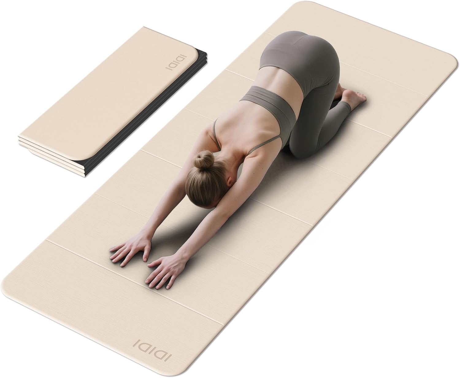 Extra Thick & Large Foldable Yoga (74″ x 31.5″ x 0.32″), Double-Sided Non Slip & Lightweight Fitness Mat, 8mm Thick Wide Exercise Mats for Woman Man Kids, Portable Workout Mats for Travel, Studio or Home Use Extra Thick & Large Foldable Yoga (74″ x 31.5″ x 0.32″), Double-Sided Non Slip & Lightweight Fitness Mat, 8mm Thick Wide Exercise Mats for Woman Man Kids, Portable Workout Mats for Travel, Studio or Home Use