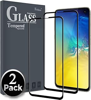 Ferilinso Cristal Templado para Samsung Galaxy S10E, [2 Pack] [Cobertura Completa] Estuche Libre de Burbujas Pel?cula Protectora de Protector de Pantalla (Negro)