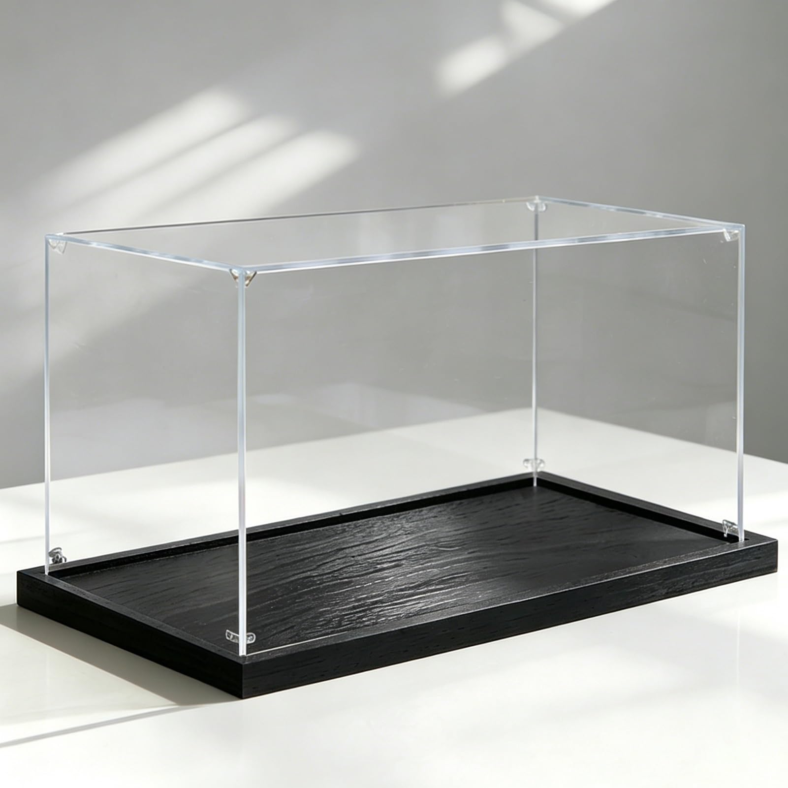 Przezroczysta akrylowa gablota, pyłoszczelne pudełko do przechowywania przedmiotów kolekcjonerskich, kształt prostokąta, idealne do figurek i zabawek, 61 x 61 x 70 cm