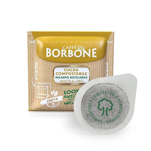 CAFFÈ BORBONE Cialda Compostabile, Miscela Oro - 50 Cialde - Sistema ESE