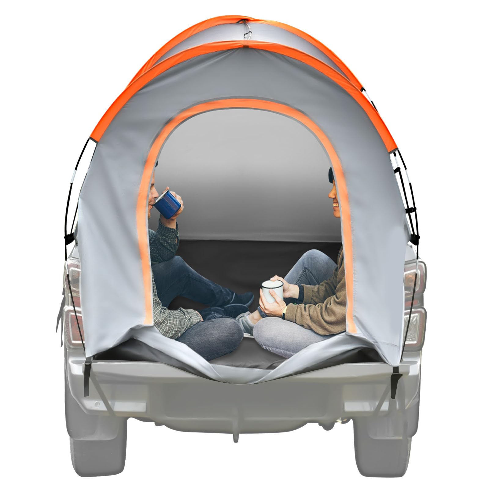 Pickup Truck Bed Tent, Waterproof PU 2000-3000mm Camping Tent for 2-Person Capacity Rainfly Tent, Portable Tent for Chevrolet |Ford |Nissan |Toyota