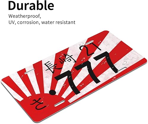 Miniatura 5 de Aluminio  Fukui 599 Placa de matrícula japonesa decorativa para automóvil, decoración de automóvil, placa frontal de automóvil, decoración de placa