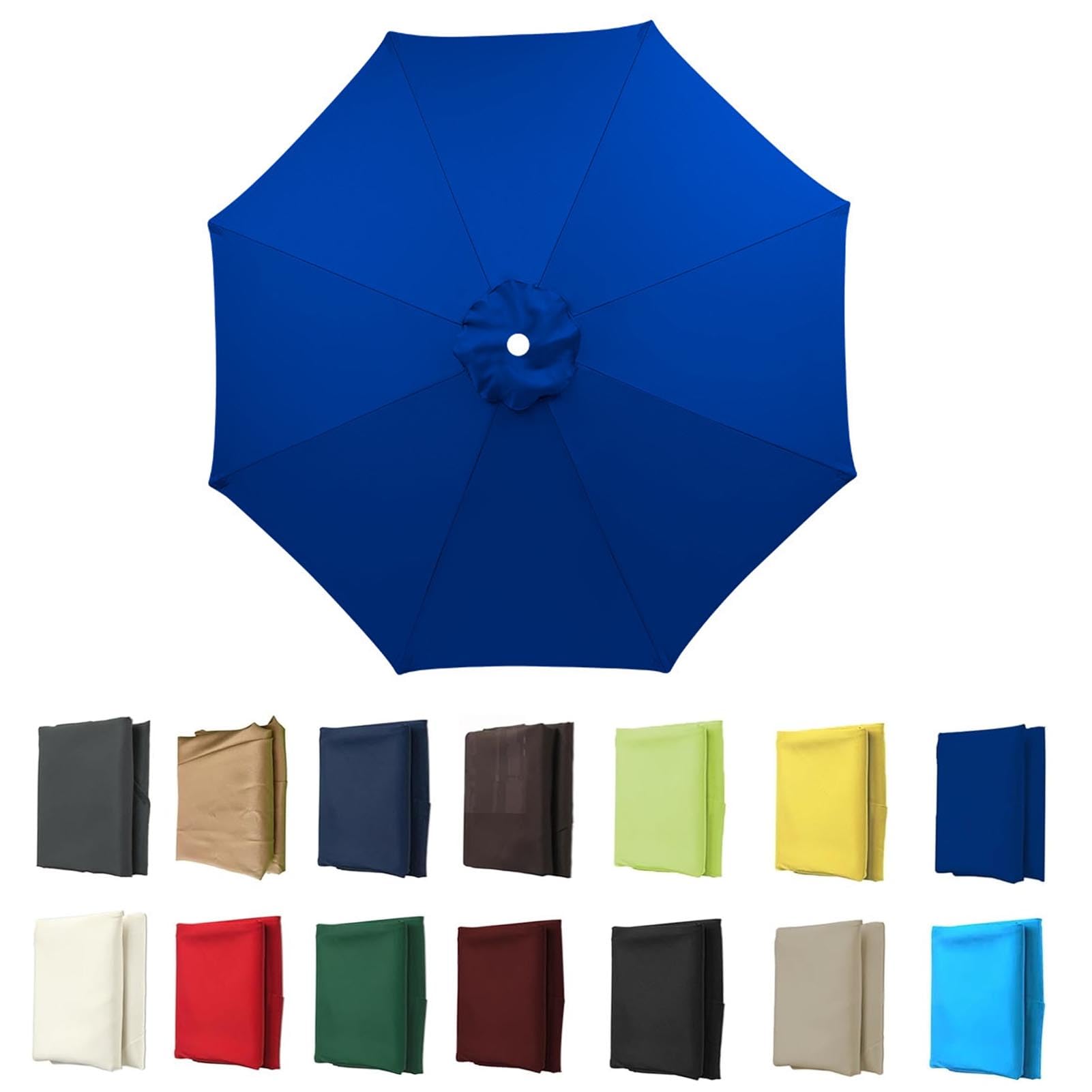 2m-3.5m Replacement Parasol Canopy, Umbrella Replacement Fabric, UPF 50+ Garden Parasol Replacement Canopy, Outdoor Replacement Fabric, 6/8 Rib for Garden Umbrella (Royal Blue,8ribs:3.5m/11.5ft)