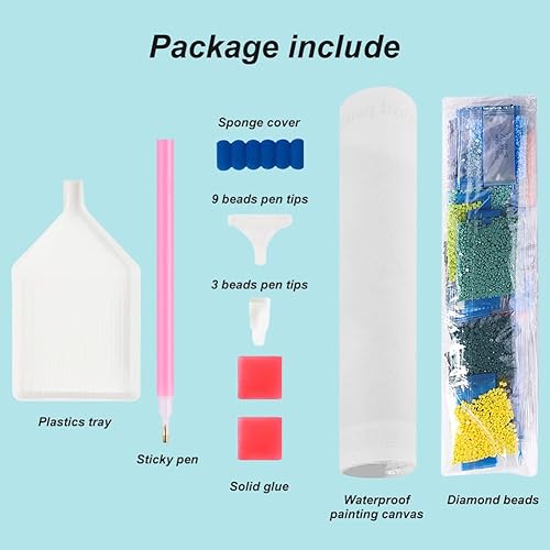 Miniatura 7 de WSLWXSHM Kits de pintura de diamantes para adultos, tortuga marina, kit de arte de diamantes de taladro completo, pintura 5D con diamantes,