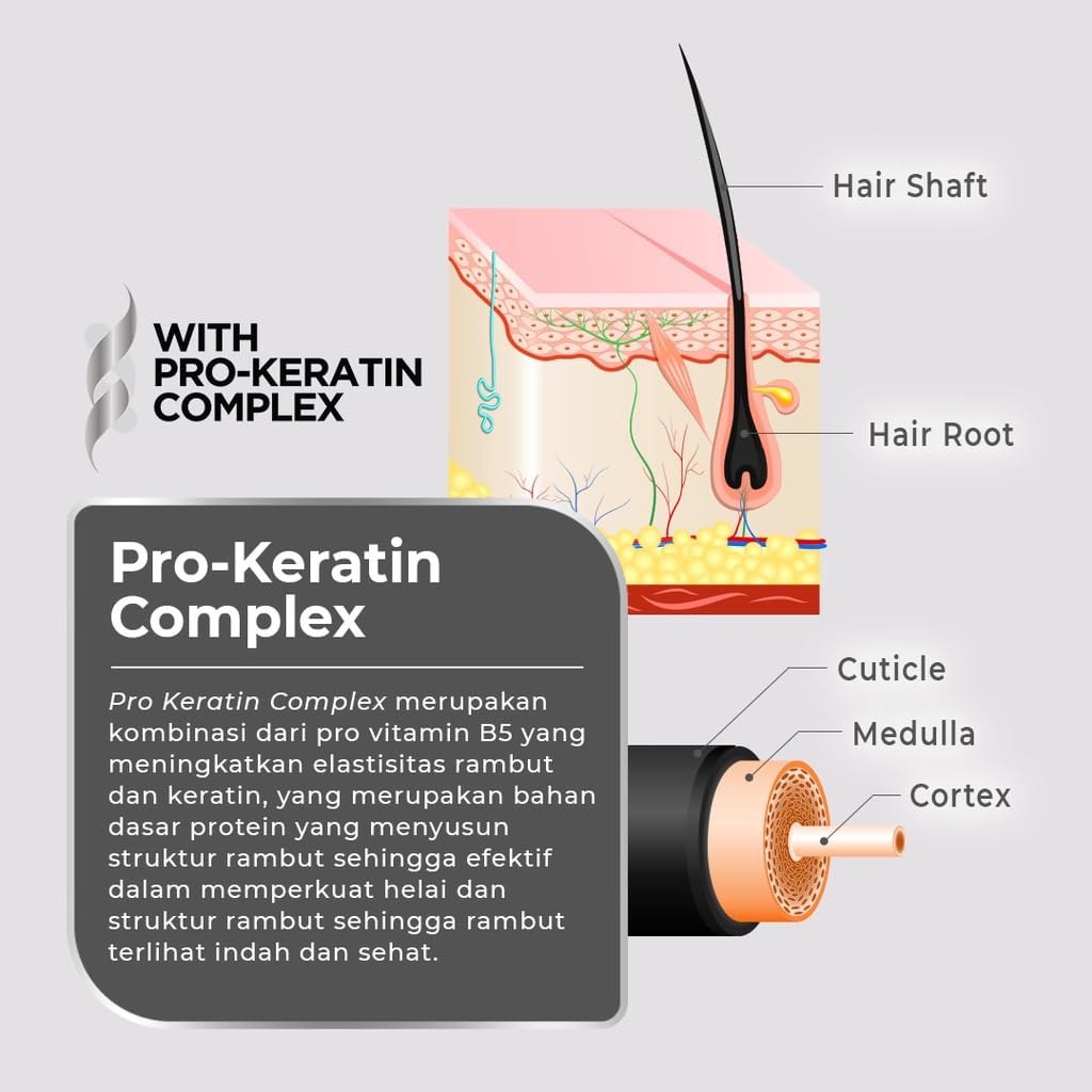 Ellips Witamina do włosów z kompleksem Pro-Keratin (50 kapsułek), olejek do pielęgnacji włosów, jedwabista czerń (opakowanie 1 szt.)