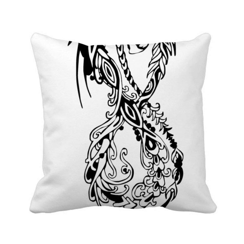 Housse de coussin dragon chinois haut de gamme jacquard portrait abstrait