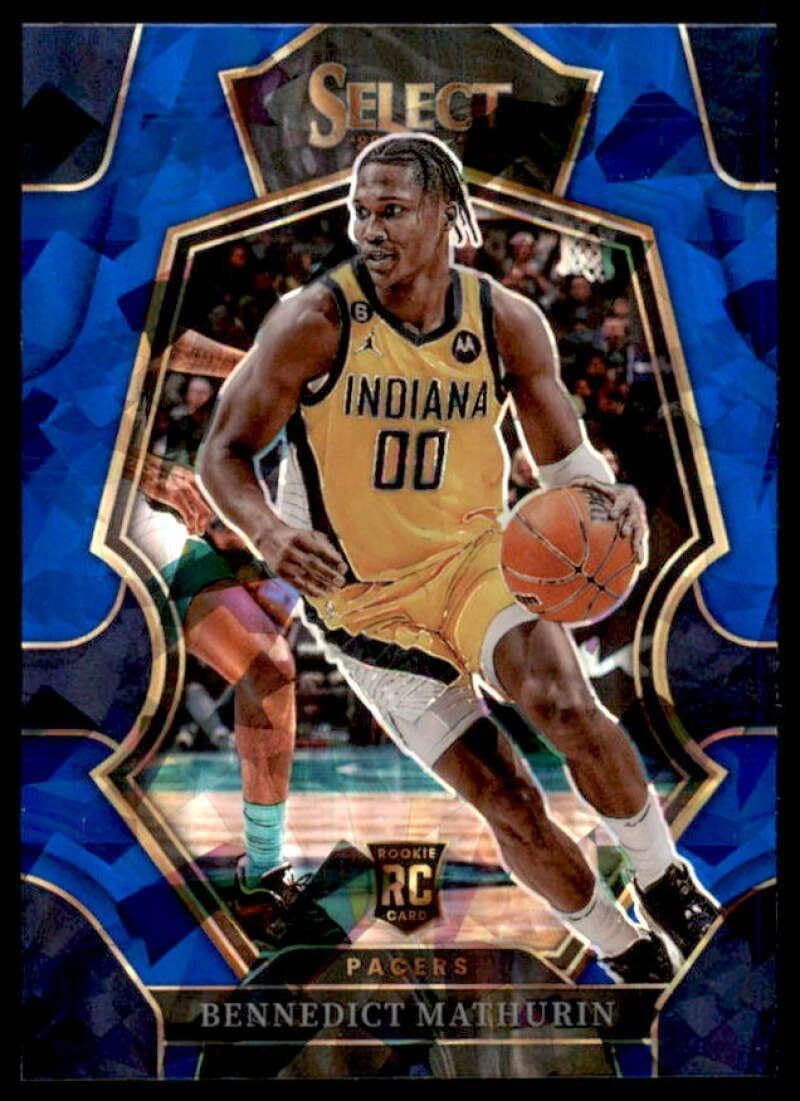 Bennedict Mathurin Rookie Card 2022-23 Select Prizms Cracked Ice #182 - Basketball Slabbed Rookie Cards