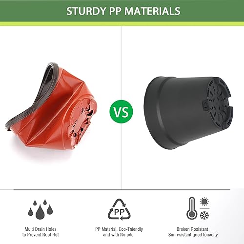 Miniatura 4 de 24 macetas de 4 pulgadas con agujeros de drenaje y platillos para plantas de interior, macetas pequeñas de plástico para vivero, macetas de inicio