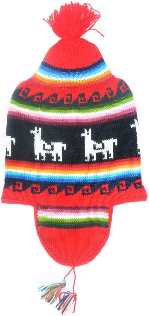 Gamboa Alpaca Hat Beanie Hats for Men and Women Cap with Ear Flaps Winter Peruvian Hat