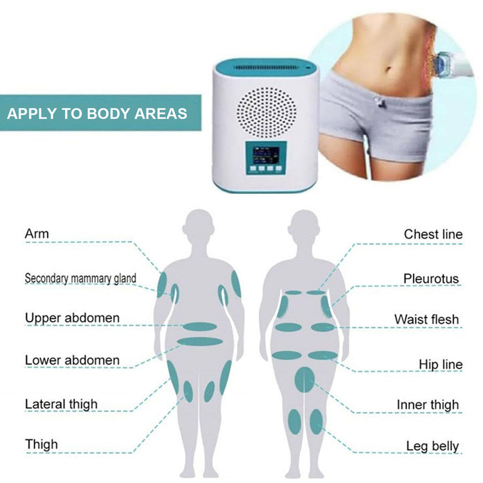 Macchina per Dimagrire per Criolipolisi a Forma Corpo 360 Congelamento Grassi Crio Crioterapia Macchina Percasa Scolpire Corpo, Rassodare Pelle, per Addome, Braccia E Cosce, -2°c~12°c, Max 45 Kpaher