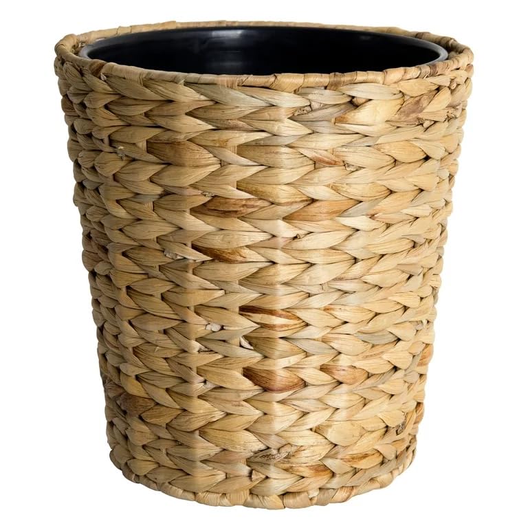 1.8 Gallon Natural with Removable Liner Trash Can, Floating Hyacinth, ZQ-103